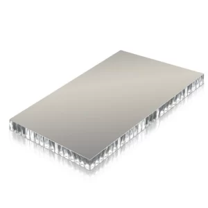Champagne gold brushed finish aluminum honeycomb panel for exterior curtain wall and interior wall cladding, Foshan Lindelac factory supply
