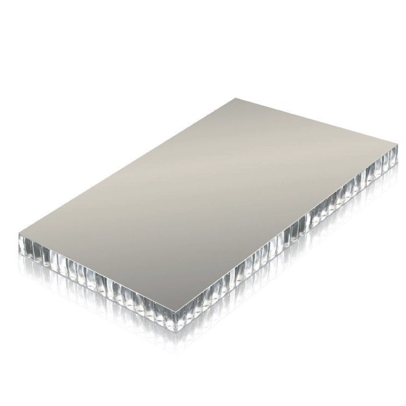 Champagne gold brushed finish aluminum honeycomb panel for exterior curtain wall and interior wall cladding, Foshan Lindelac factory supply