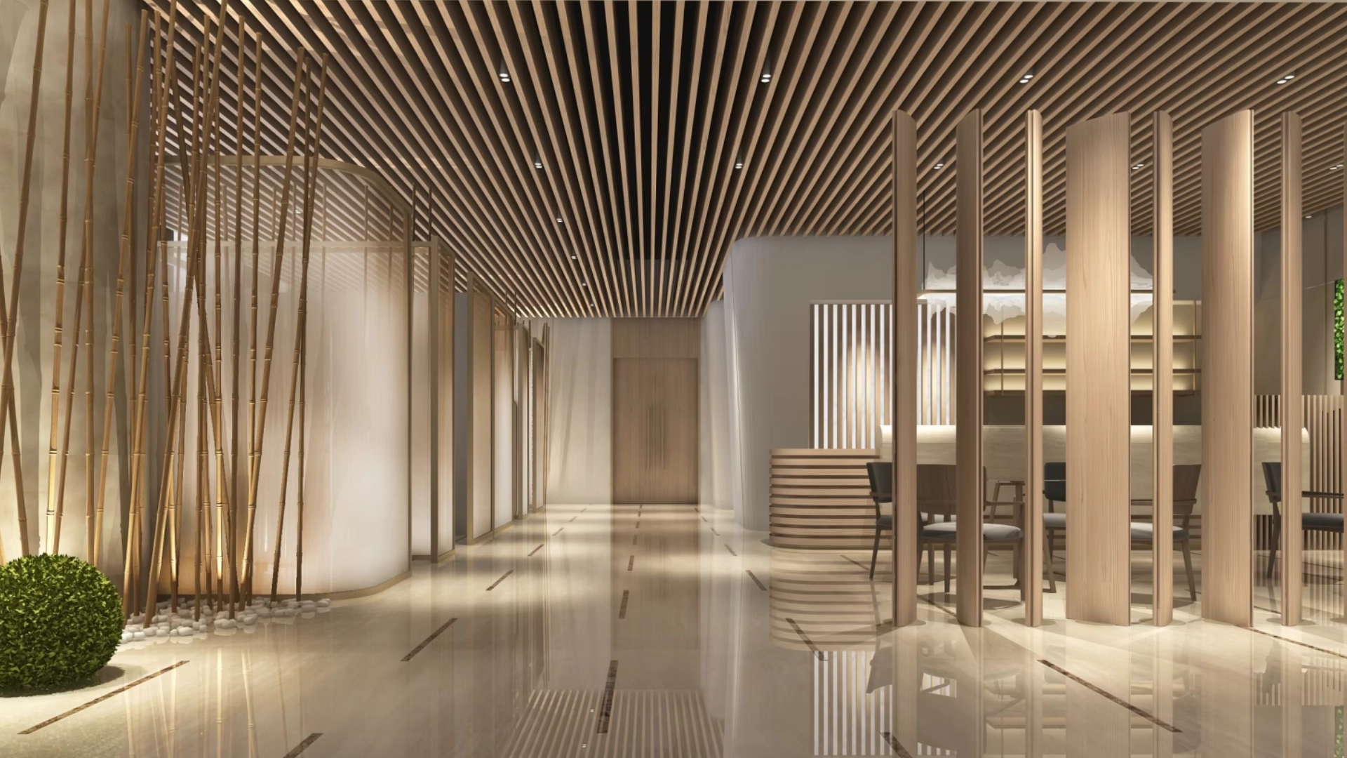 wood grain transfer curved aluminum tube ceiling panel, Lindelacr sky-curved baffle