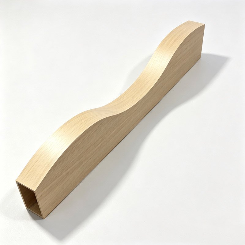 wood grain transfer curved aluminum tube ceiling panel, Lindelacr sky-curved baffle