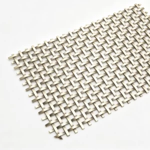 Double row compact crimped champagne gold metal wire mesh for suspended ceiling decoration, Lindelacr decorative metal mesh panel
