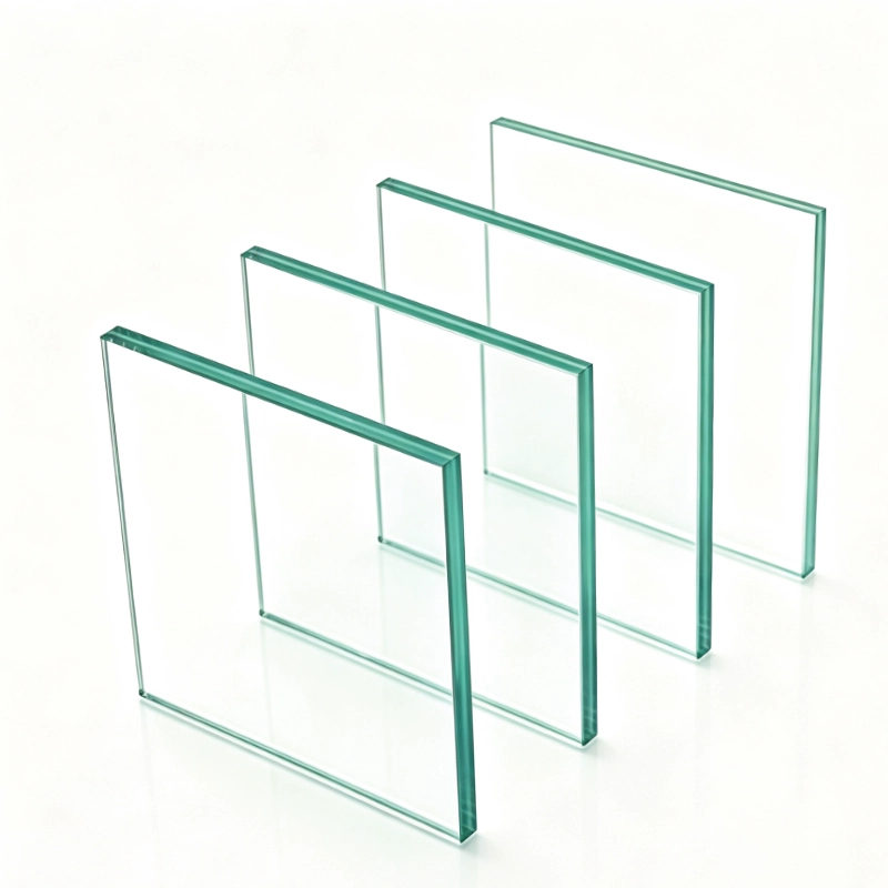 Single pane tempered glass sample panels for building curtain wall