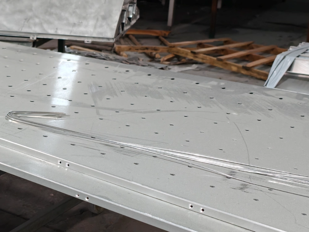 LINDELACR shop: micro-perforated aluminum ceiling panel, mill finish, small-hole acoustic pattern