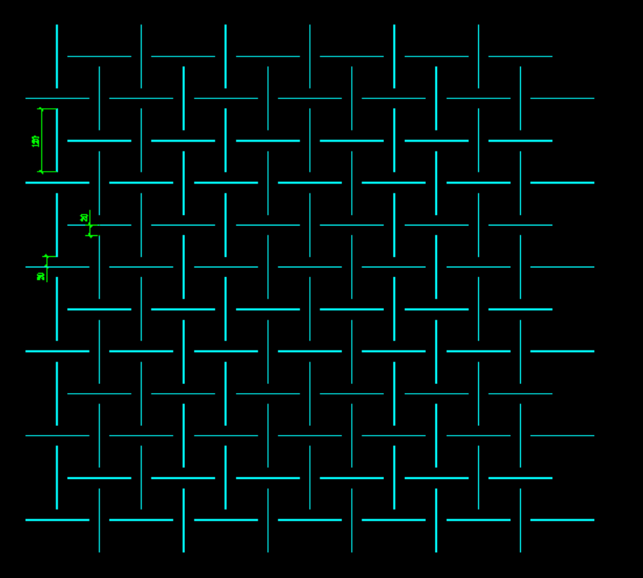 Shop layout of one repeating aluminum blade. Dimensions on the drawing are not a catalog size